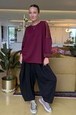 Made in Italy Tovi Mesh Panel Top Bordeaux /21 =